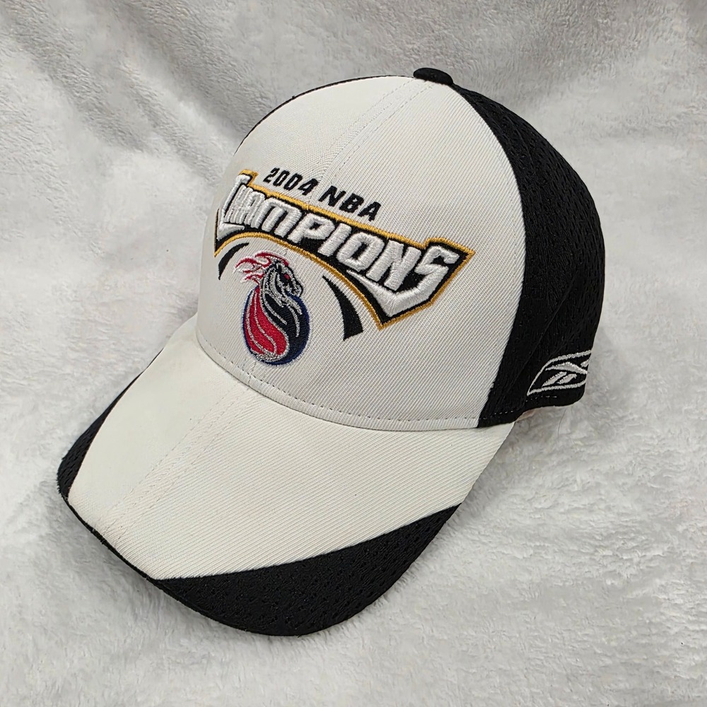 Vtg 2004 Detroit Pistons NBA Champions Locker Room Hat Reebok Cap Mesh OSFM VGUC